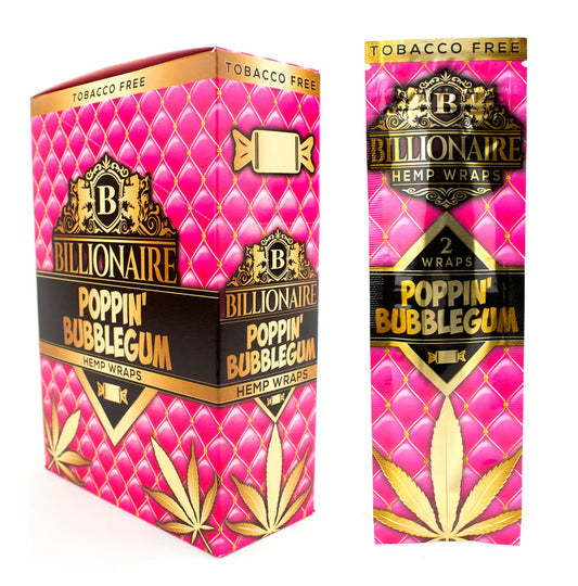 BILLIONAIRE HEMP WRAPS BUBBLE GUM 25/2PKS