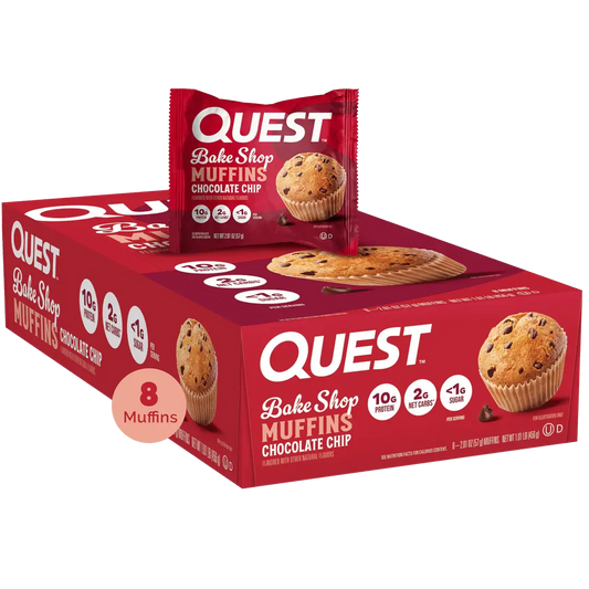 QUEST CHOC CHIP MUFFINS 8 CT