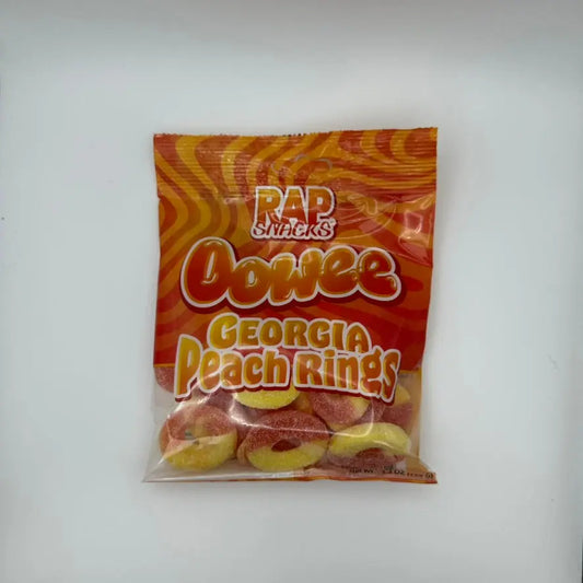 RAP SNACKS CANDY Georgia Peach Rings 12/5OZ