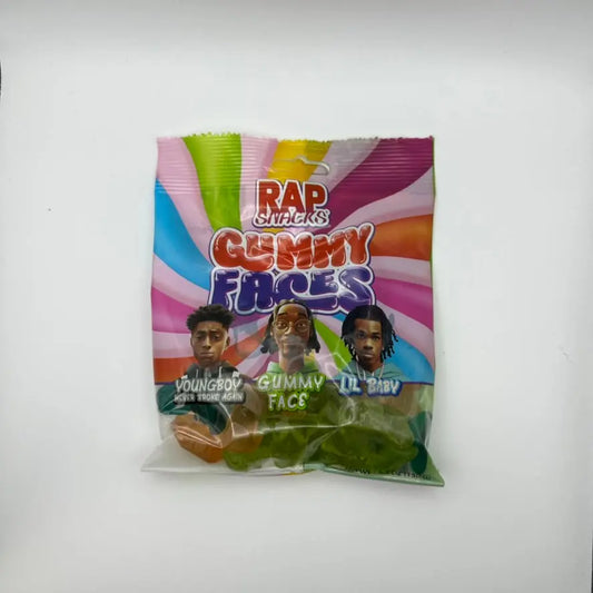 RAP SNACKS CANDY Gummy Faces 12/5OZ