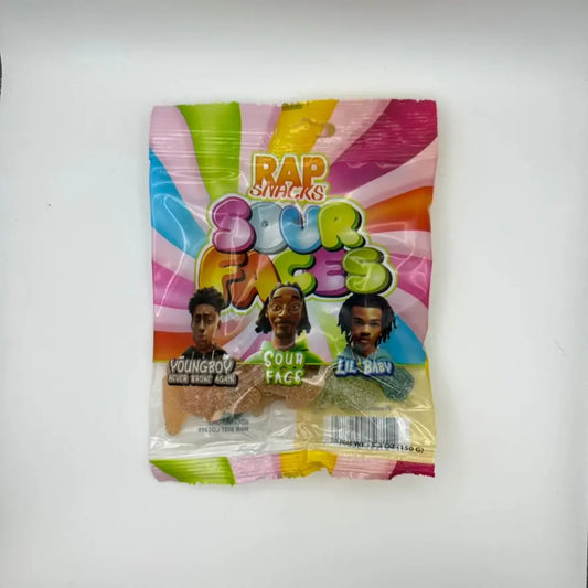 RAP SNACKS CANDY Sour Faces 12/5OZ