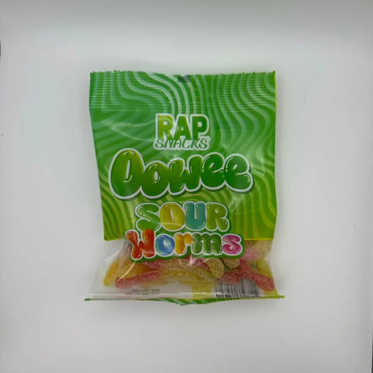 RAP SNACKS CANDY Sour Worms 12/5OZ