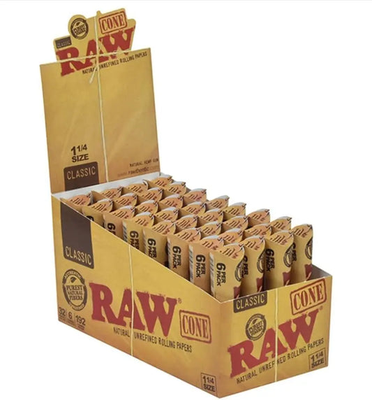 RAW CONES 32-6PK
