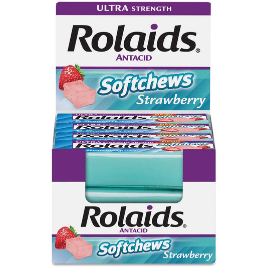 ROLAIDS ULTRA SOFTCHEWS STRAWB 12CT