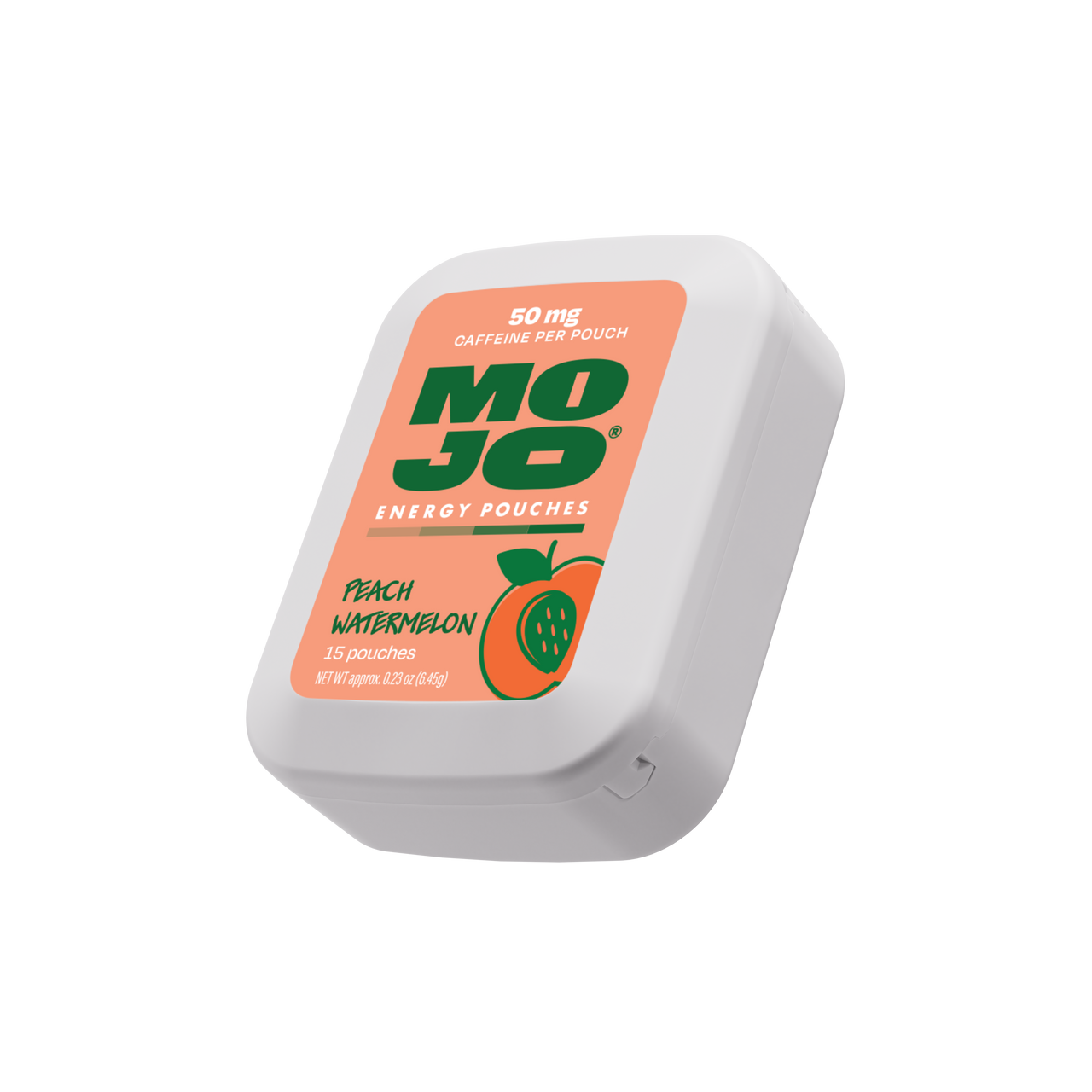 MOJO 50MG PP4.99 PEACH WTRMLN ENERGY POUCHES 5CT