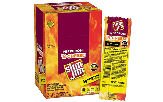 SLIM JIM PEPPERONI & CHEESE 18CT