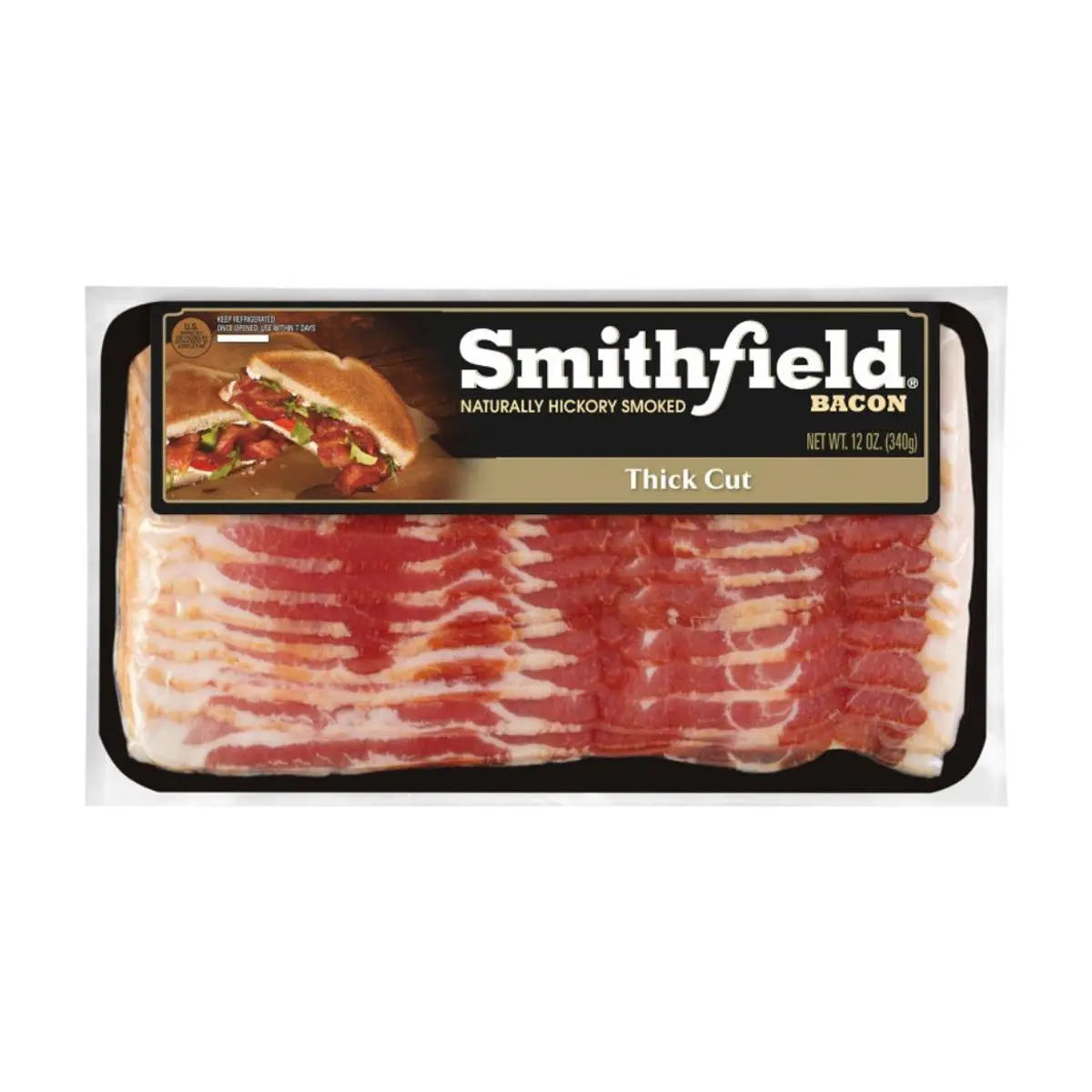 SMITHFIELD THICK CUT BACON 12 OZ