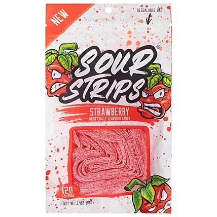 SOUR STRIPS STRAWBERRY 12CT  