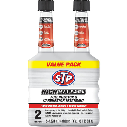 STP HGH MILEAGE FUEL INJ/CARB TRTMNT 6-2PK-5.25 OZ