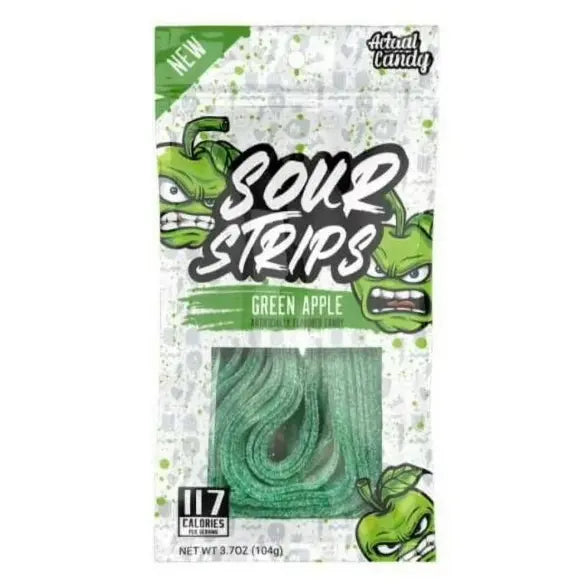 SOUR STRIPS GREEN APPLE 12CT  