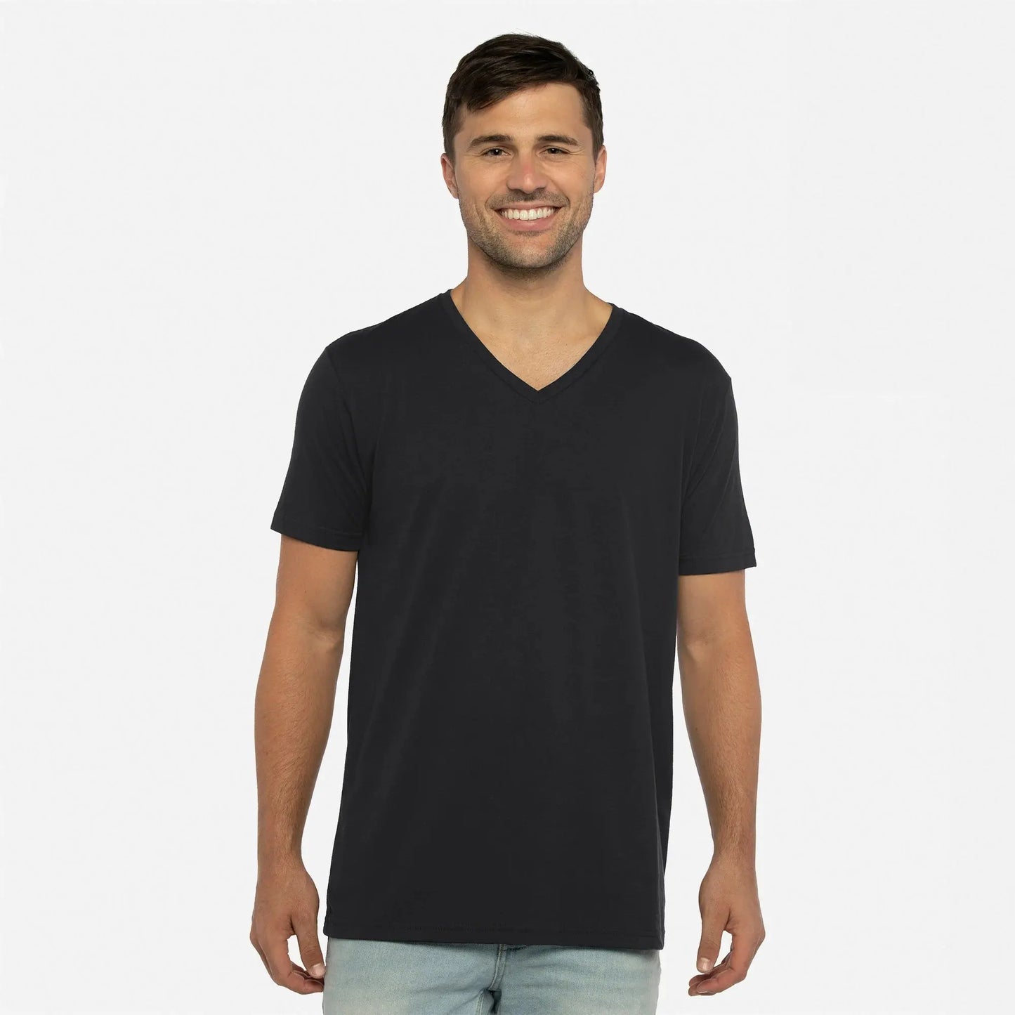 T-SHIRT 6CT V-NECK BLACK