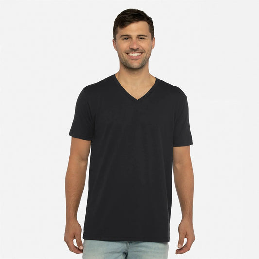T-SHIRT 6CT V-NECK BLACK