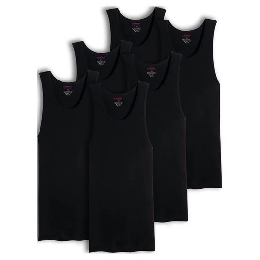 TANK TOPS BLACK ASST SIZES 6 CT