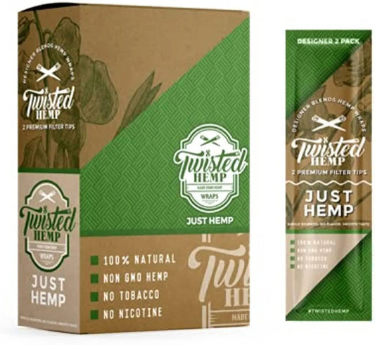 TWISTED HEMP WRAP JUST HEMP 2 FILTER TIPS