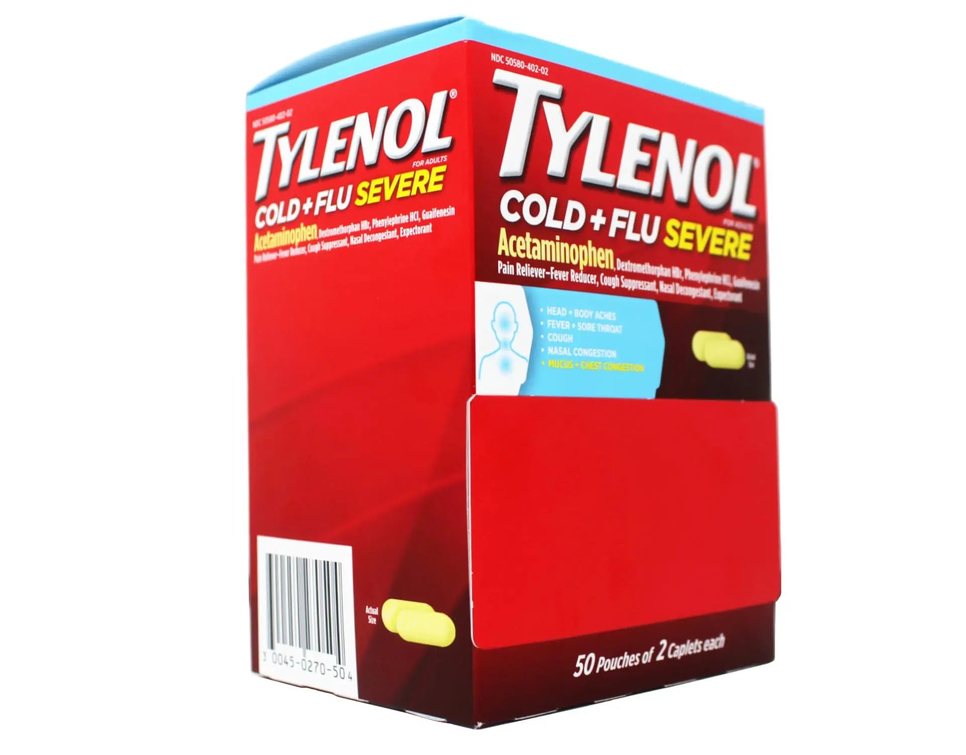 TYLENOL SEVERE COLD & FLU 25/2CT