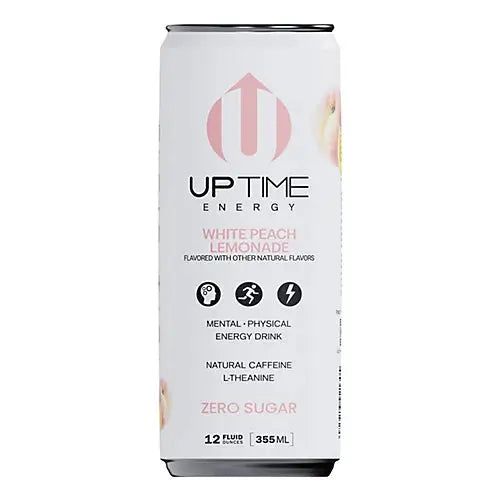 UPTIME ENERGY DRINK White Peach Lemonade 12OZ/12CT