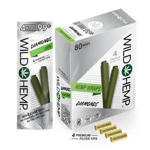 WILD HEMP WRAPS 4 FOR 99 DIAMOND 80CT