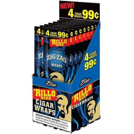 ZIG ZAG RILLOS 4PK (BLUE) 15CT