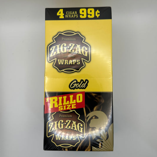 ZIG ZAG RILLOS 4PK GOLD 15CT