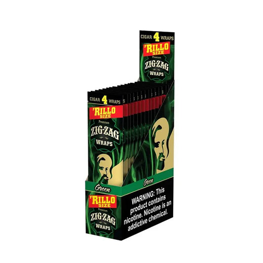 ZIG ZAG RILLO PP $1.29 GREEN 4PK