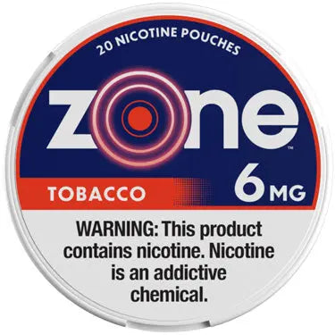 ZONE 6MG TOBACCO NICOTINE POUCHES 5CT