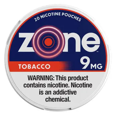 ZONE 9MG TOBACCO NICOTINE POUCHES 5CT