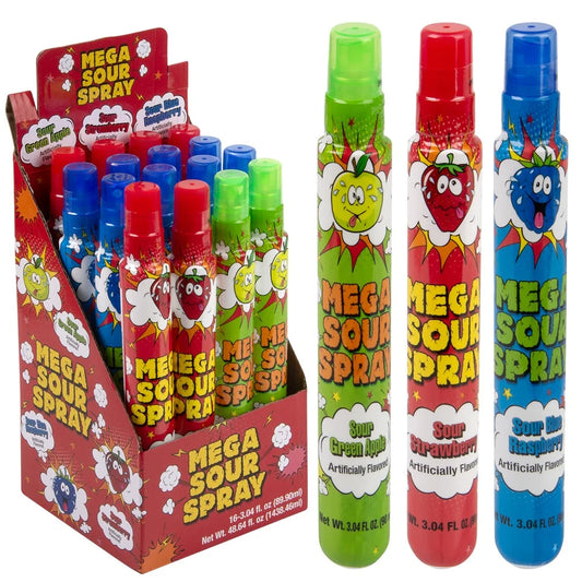 Mega Sour Spray 3 Flavor 16CT