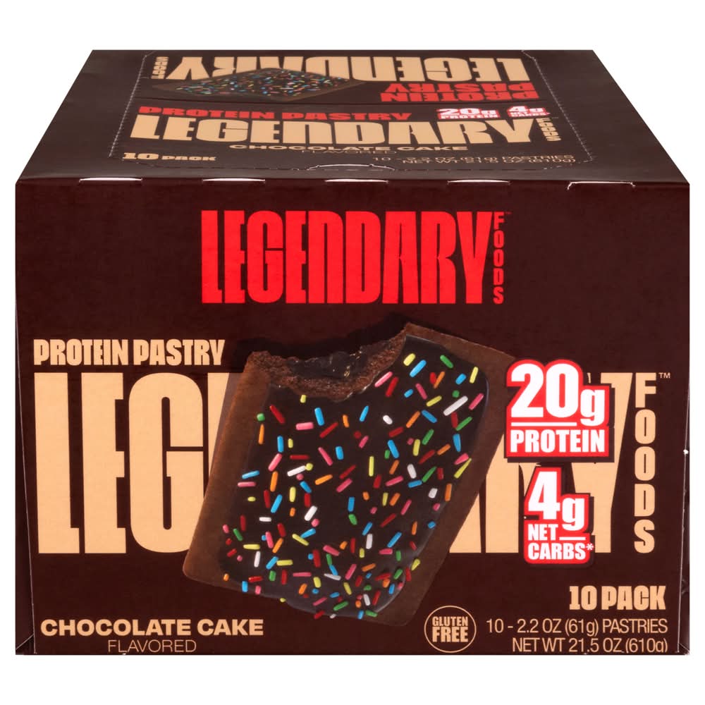 LEGENDARY FOODS PASTRY CHOC CAKE 10CT