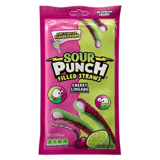 Peg Sour Punch Straws Cherry Limeade 6/5OZ