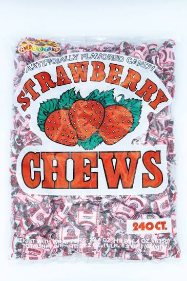 FRUIT CHEWS STRAWBERRY 240 CT