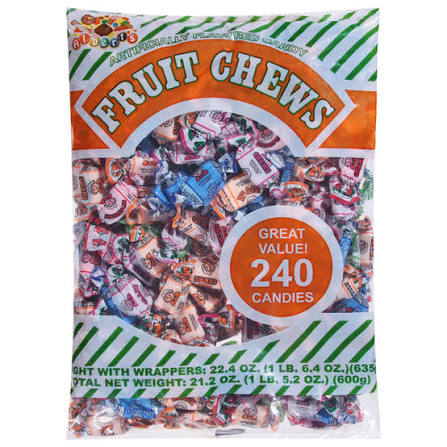 FRUIT CHEWS ASSORTED 240 CT