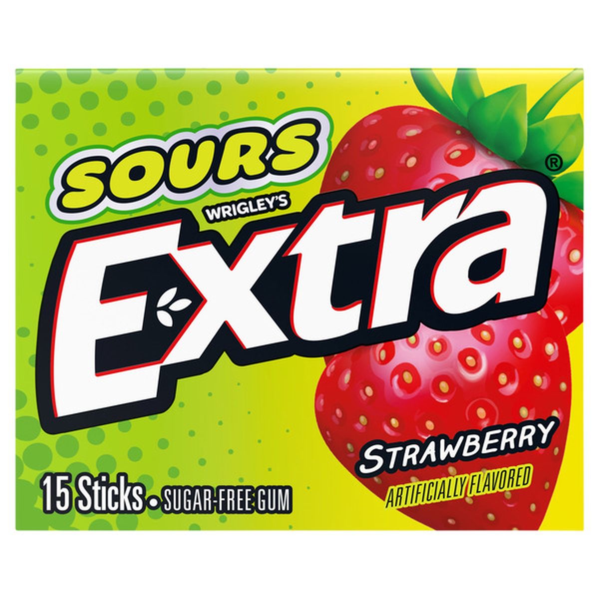 EXTRA SLIM PK SOUR STRAWBERRY 10CT