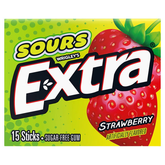 EXTRA SLIM PK SOUR STRAWBERRY 10CT
