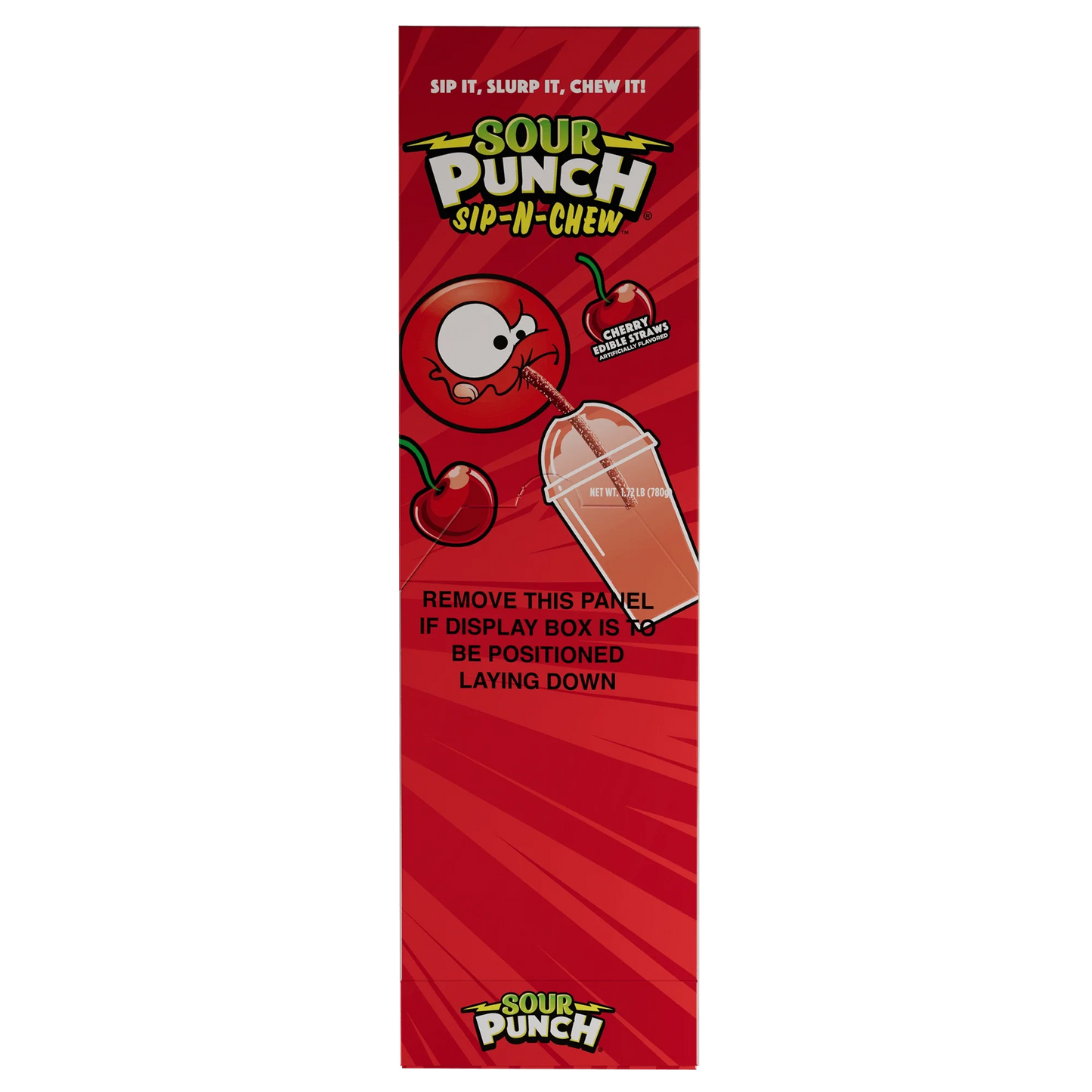 SOUR PUNCH DRINKING STRAWS CHERRY 30CT