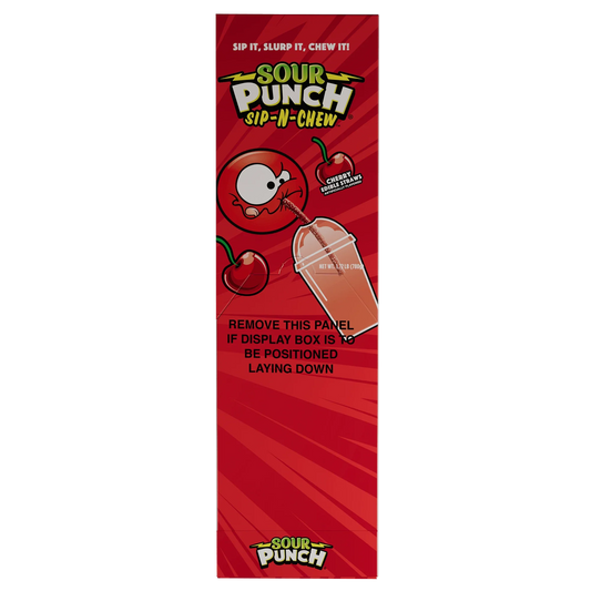 SOUR PUNCH DRINKING STRAWS CHERRY 30CT