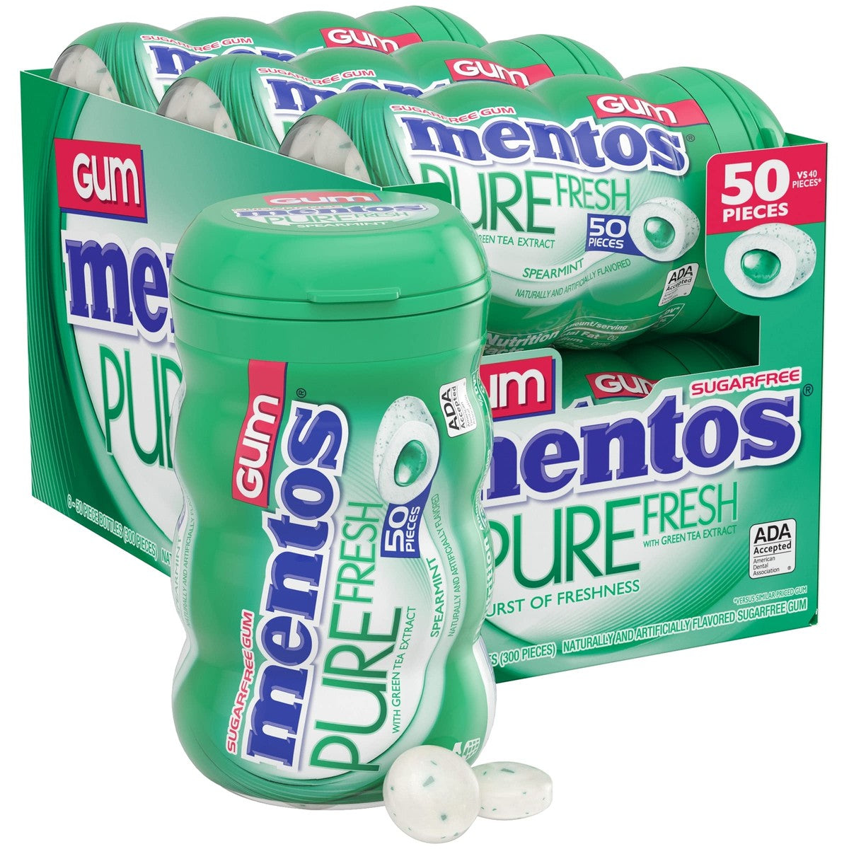 MENTOS GUM CUP SPEARMINT 6CT