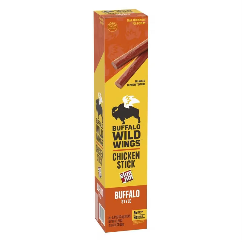SLIM JIM GIANT BWW CHICKEN BUFFALO 24CT